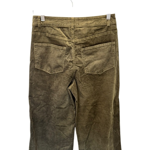 Paige - NWT Harper Ankle Wide Leg Pant Olive Corduroy Sz 27 - Picture 7 of 10